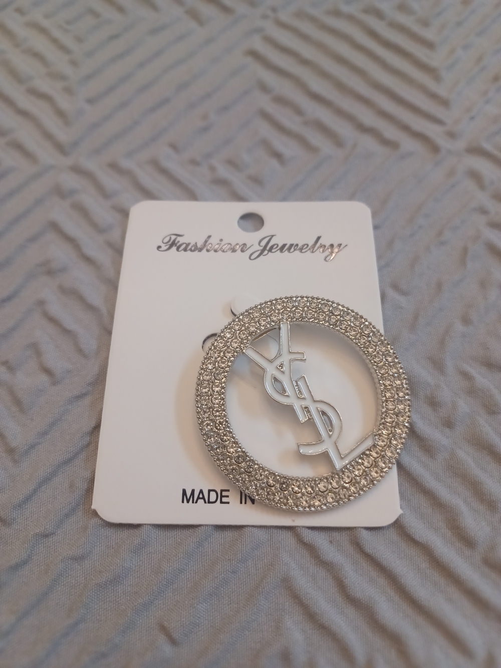 Silver Crystal Circle Inspired Women’s Brooch